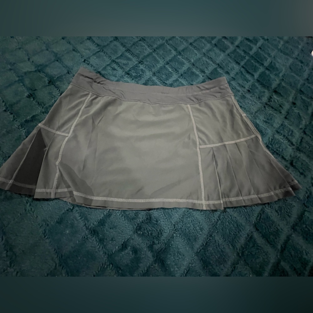 Athleta Gray Asymmetrical Tennis Skirt